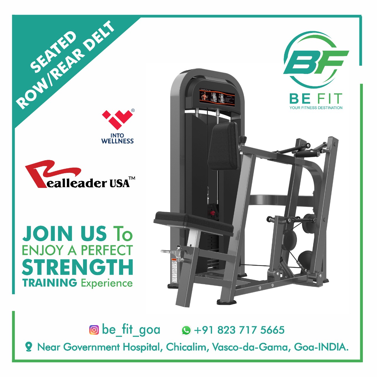 Seated Row / Rear Delt Machine Gym gallery image at BE FIT GYM