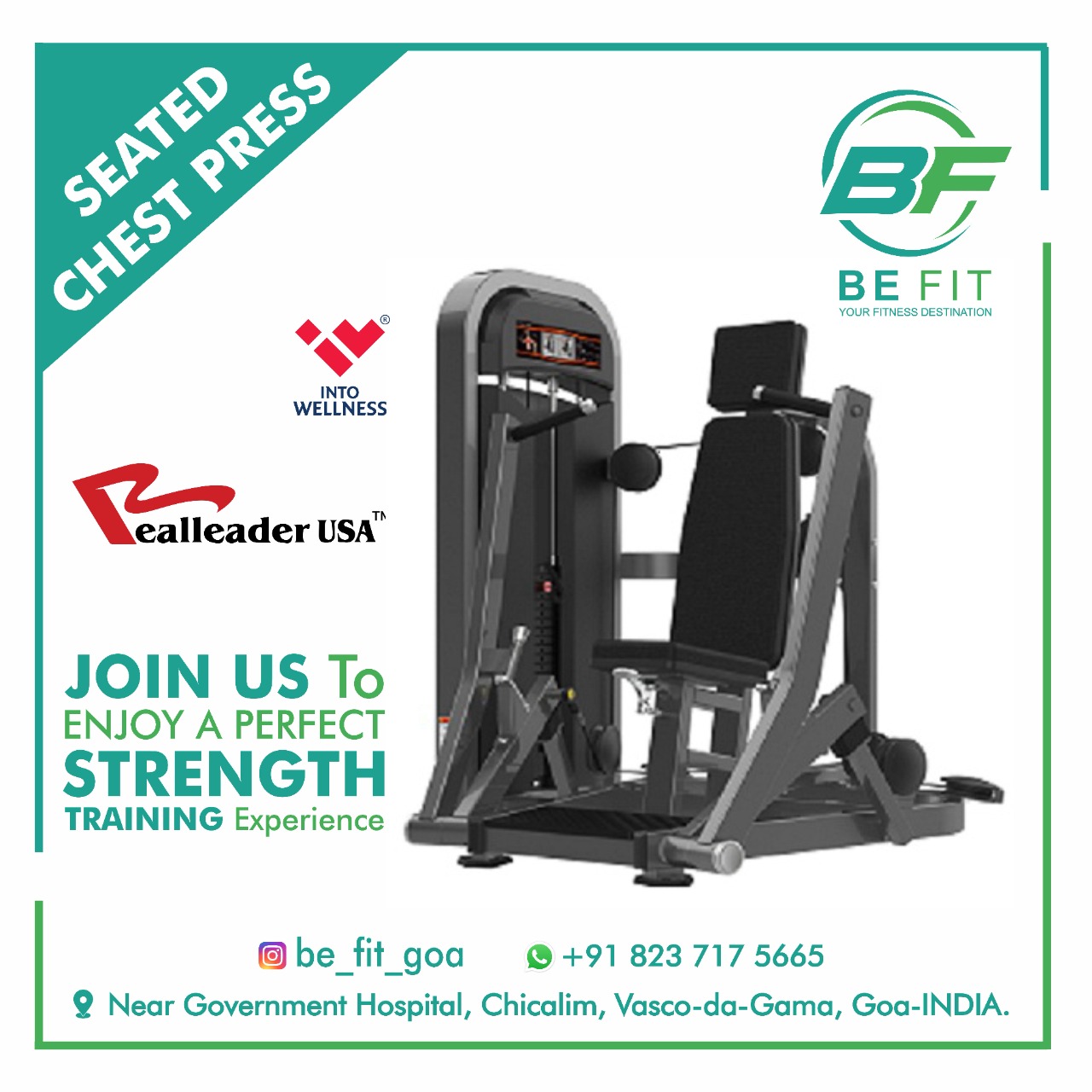Seated Chest Press Machine Gym gallery image at BE FIT GYM